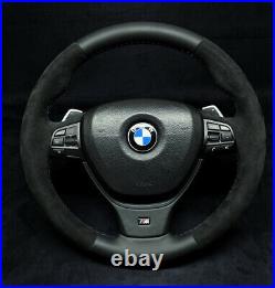 BMW F10 F11 F01 F02 F06 F07 Steering Wheel Vibro Shift Padles Sport Alcantara