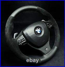 BMW F10 F11 F01 F02 F06 F07 Steering Wheel Vibro Shift Padles Sport Alcantara